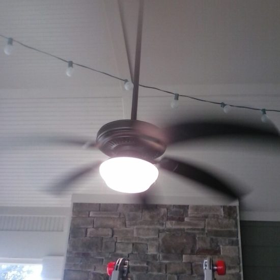 ceiling fan installation after